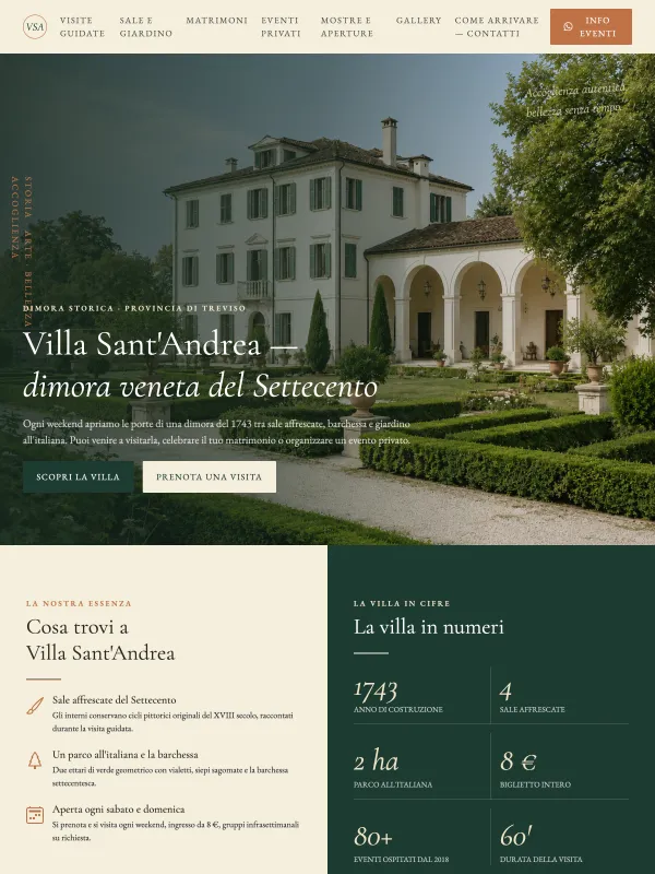 Sito pronto per dimora storica visitabile nella campagna veneta